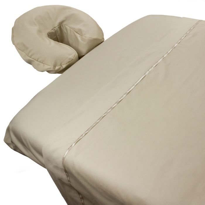 Egyptian Cotton Percale Spa Sheet Set - Natural Ivory