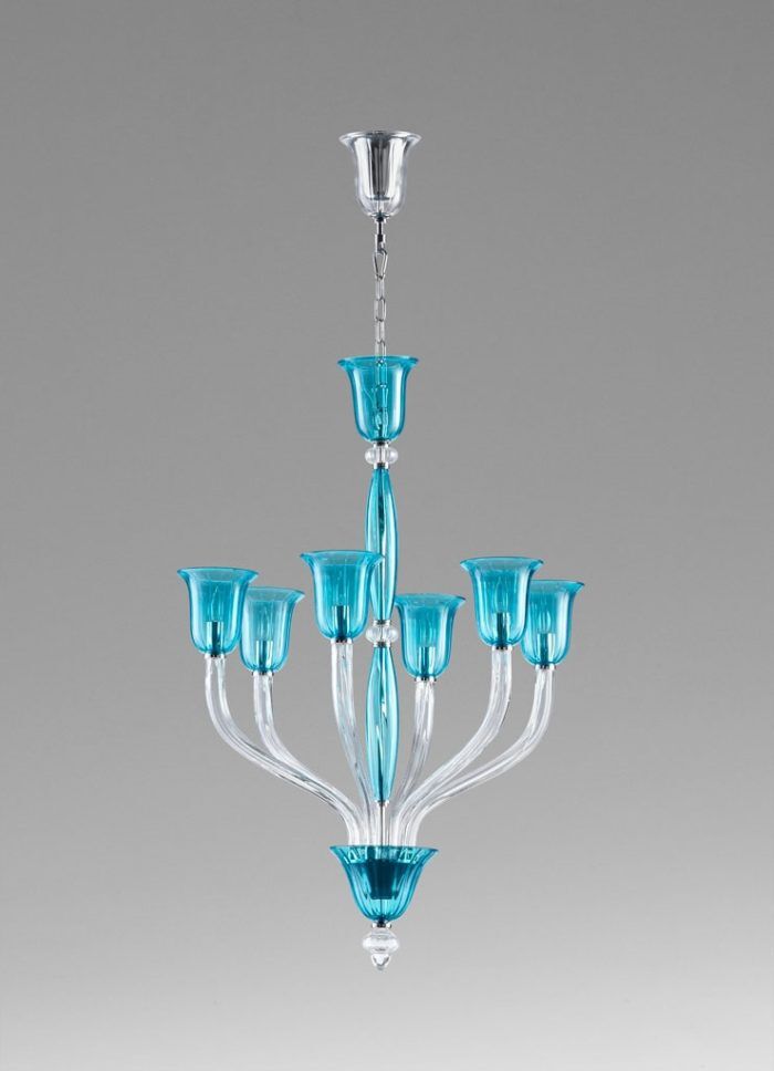 Teal Vetrai Chandelier