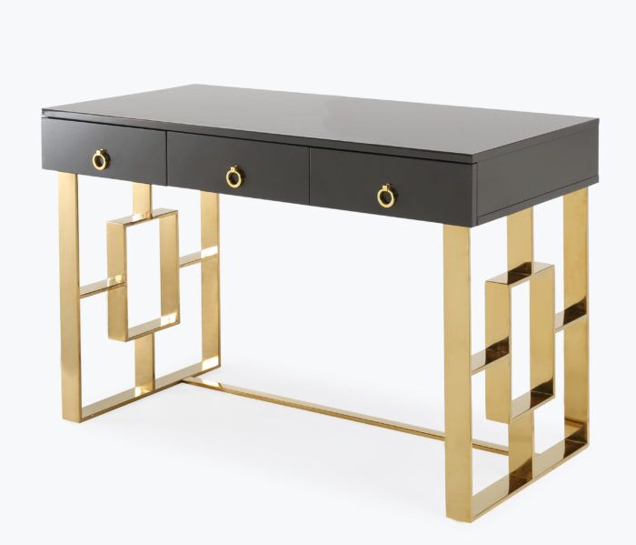 AUDREY GREY LACQUER DESK