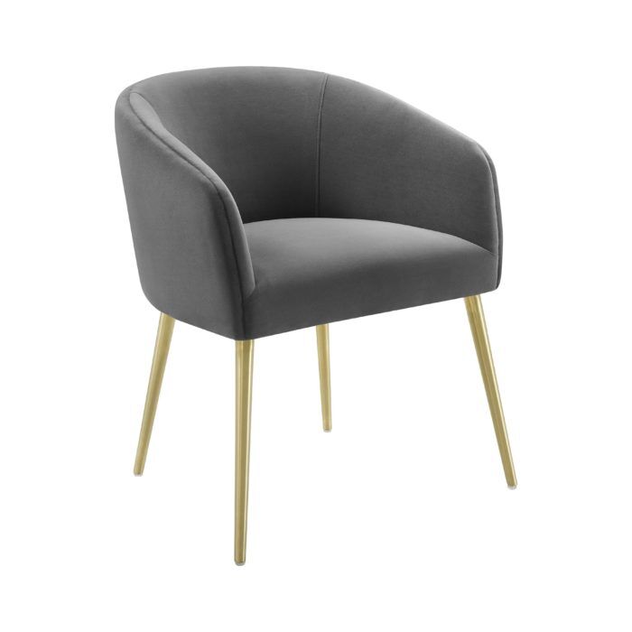 ARYA PERFORMANCE VELVET GREY DINING CHAIR