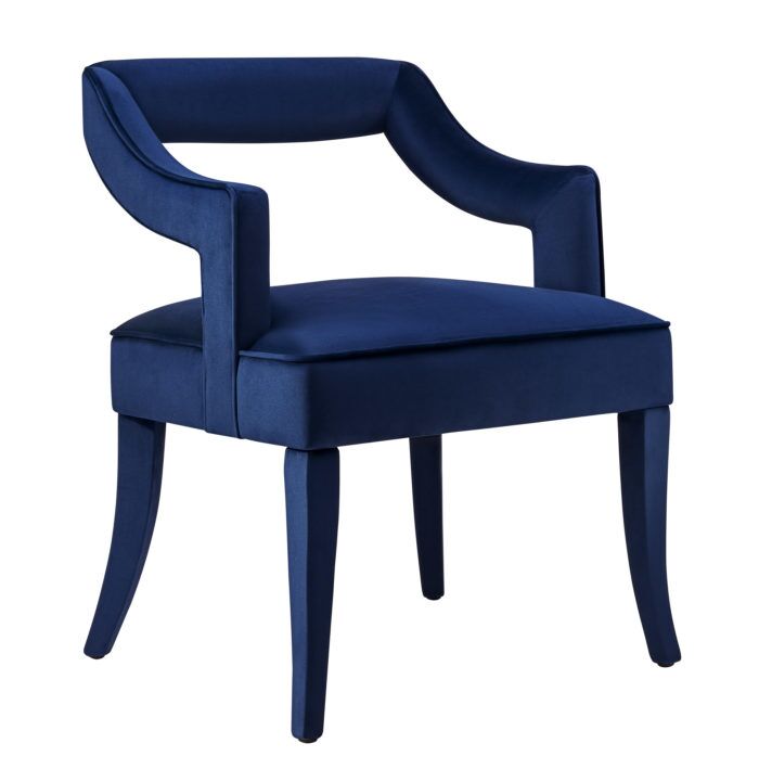 TIFFANY NAVY VELVET CHAIR