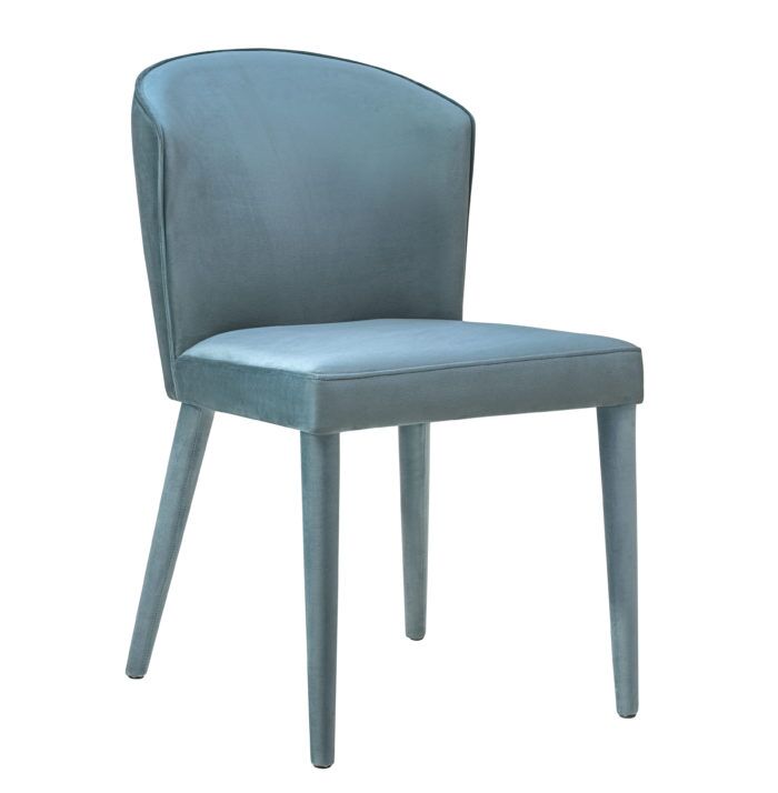 METROPOLITAN SEA BLUE VELVET CHAIR